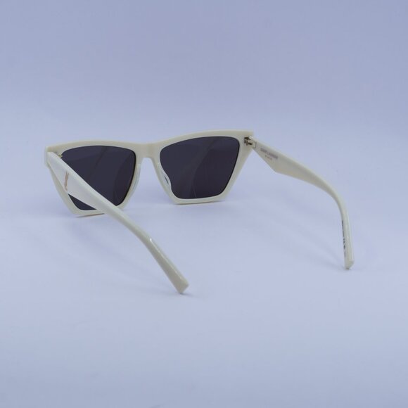 Saint Laurent SL M103 007 Sunglasses Ivory Cat Eye Frame, Black Lenses main image 9